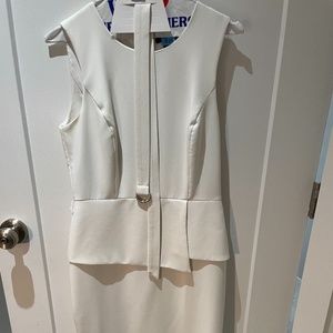 WHBM White Peplum dress